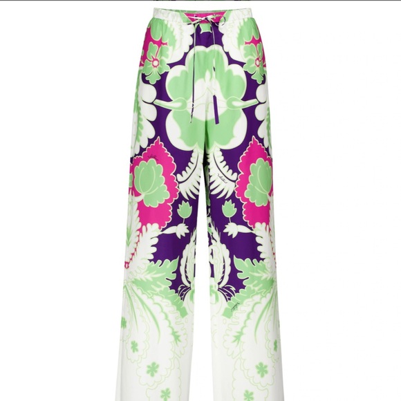 NWT $1,590 Valentino Garavani printed wide-leg trousers ,Size IT 42,US 6, ITALY - Picture 3 of 17